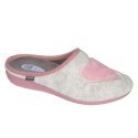 Creamy Heart Felt L Grey/pin36