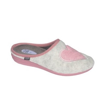 Creamy Heart Felt L Grey/pin36