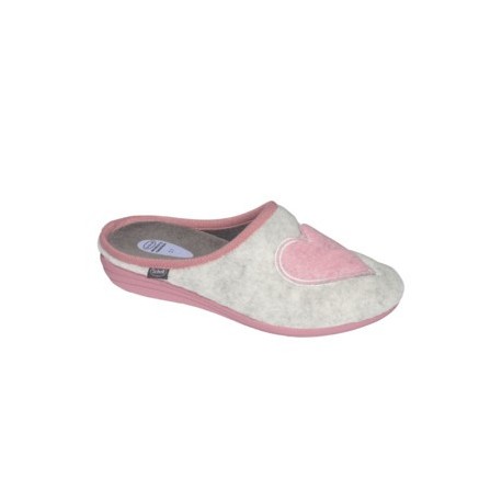 Creamy Heart Felt L Grey/pin36