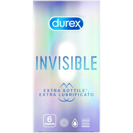 Durex Invisible Extra Lubr 6pz