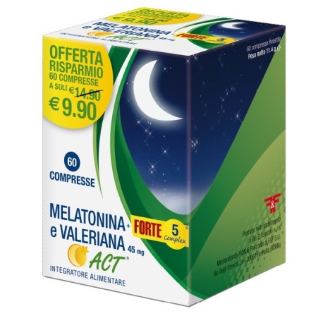 Melatonina Act 1mg+val+5c60cpr