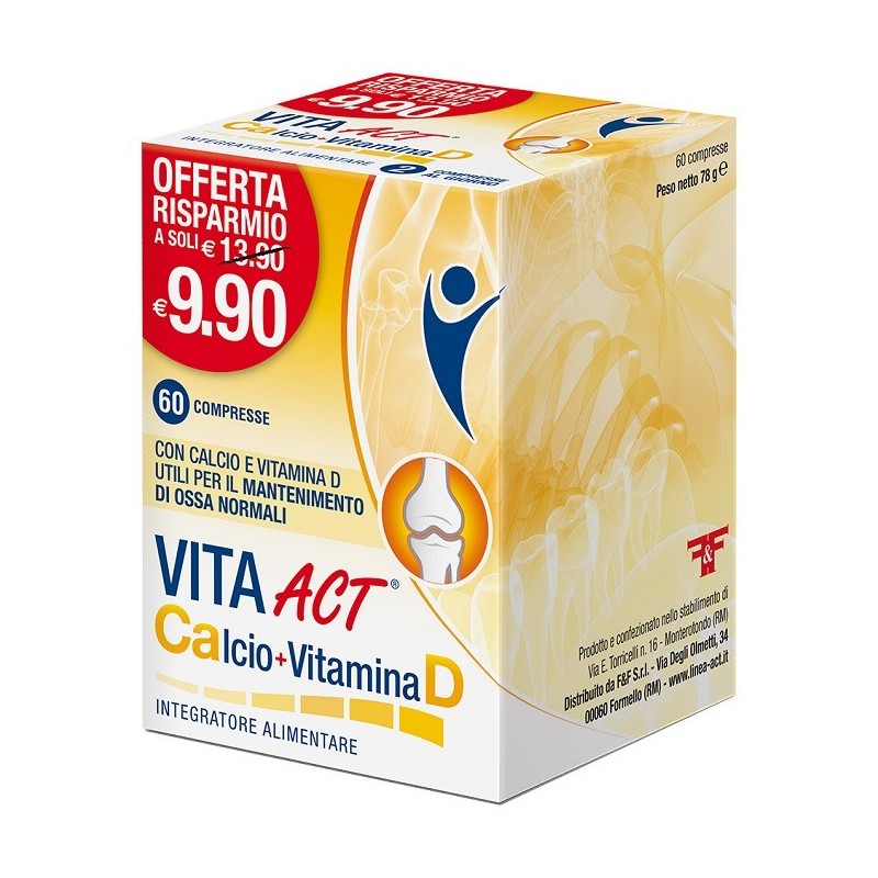 Calcio+vitamina D Act 60cpr